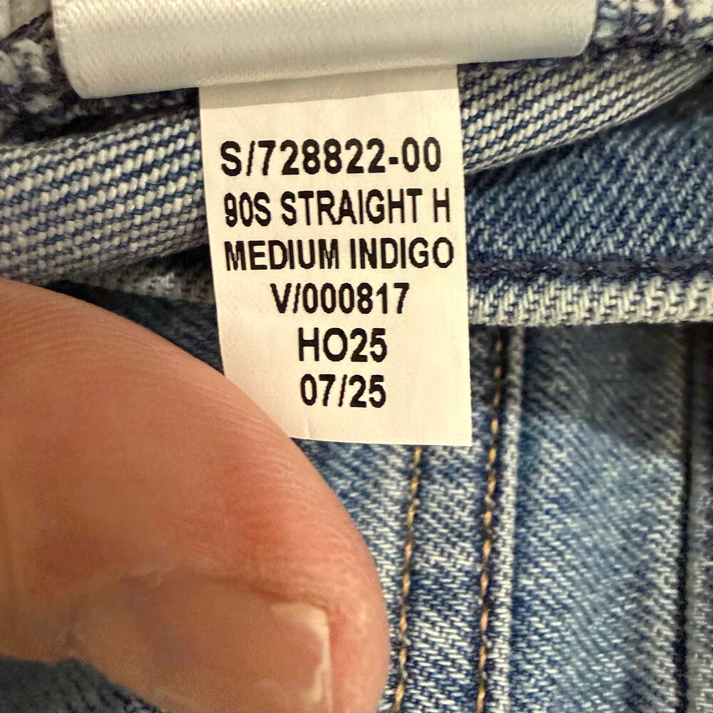 NWT Gap High Rise ’90s Slim Straight Jeans 32 14 - Picture 13 of 13